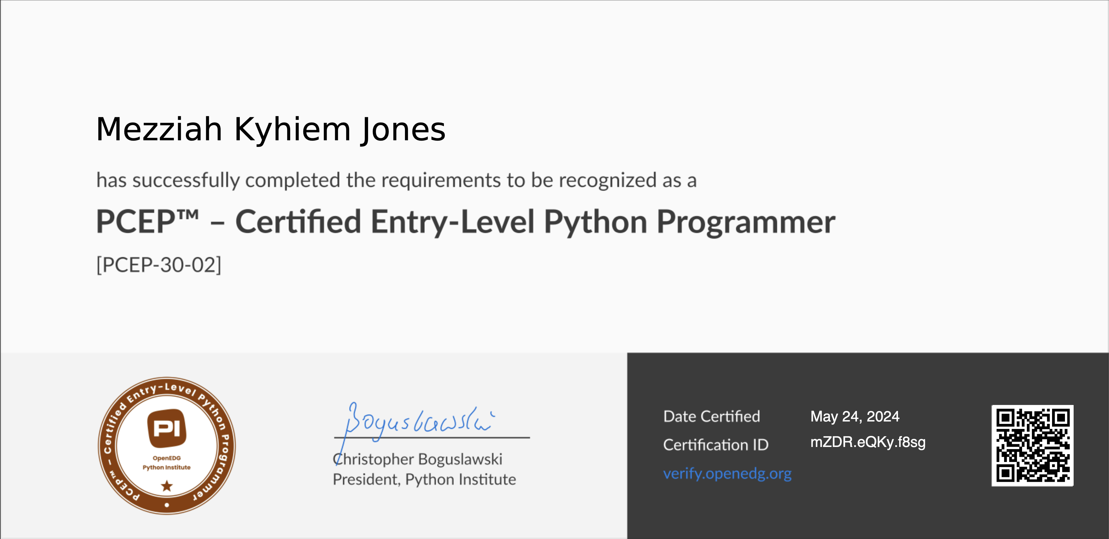 python certification